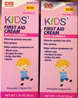 2 Calendula/sulphur Cream By Cvs Kid's First Aid (50+50g.) Itchy,burns..02/2018 2 Calendula/sulphur Cream By Cvs Kid's First Aid (50+50g.) Itchy,burns..02/2018