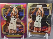 Sparkle Taylor - 2022 Prizm WNBA - Purple #/99 And Base #43 - Rookie RC - Sky