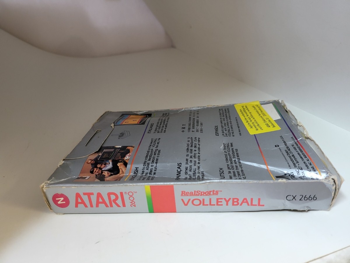 Jeu Atari 2600 Realsports Volleyball - Version PAL Complète (boîte, Notice) - Bon état - Collector