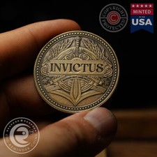 Invictus Coin  EDC Reminder Coins  I'm the Master of My Fate  Gift Medallion