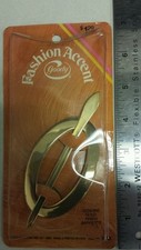 Vintage Barrette / Slide Buckle Barrette Genuine Gold Finish True Vintage NICE