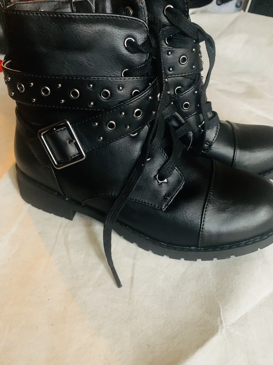 M&S Girls Kids Freshfeet Ankle Boots Size UK EUR 33 Black Brand