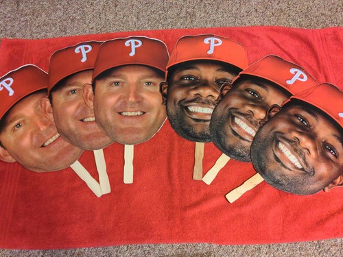 PHILADELPHIA PHILLIES WS 08 CHAMPION RYAN HOWARD JIM THOME SGA GIANT FACE LOT 6 - Picture 9 of 12