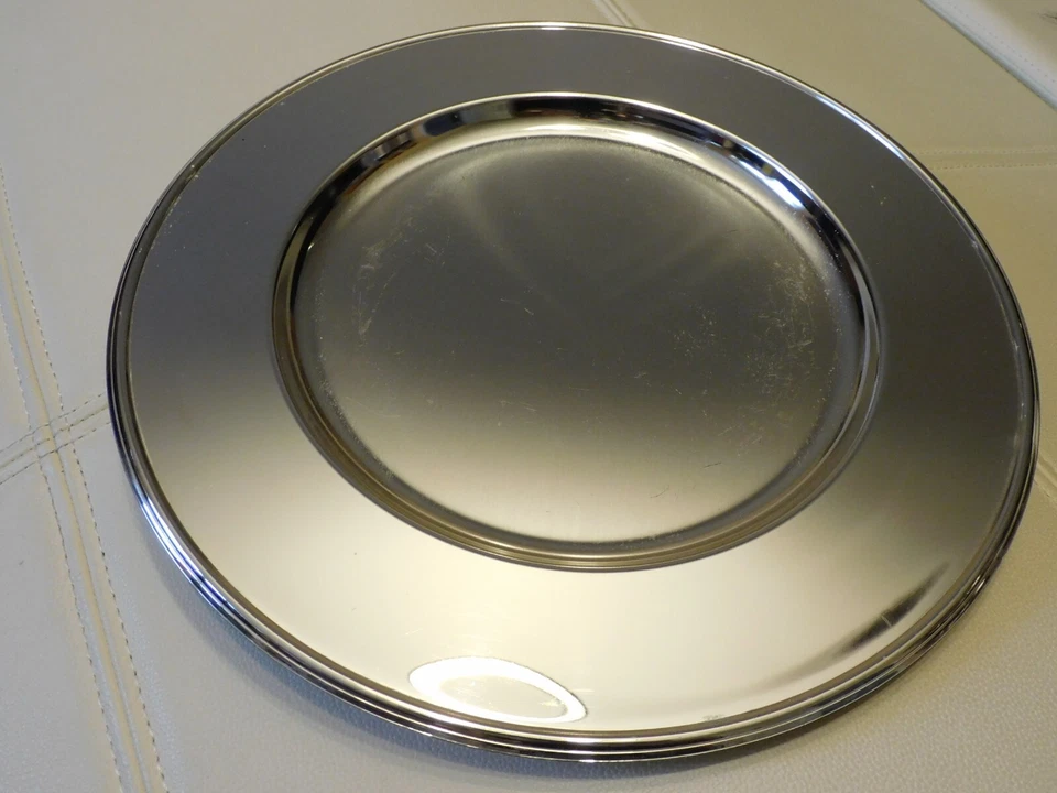 4 versilberte Platzteller von BMF mit 32cm / 20cm Durchmesser zu verkaufen