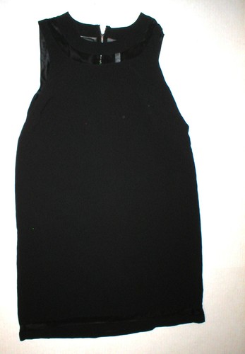 New Womens Kensie M Dress Beautiful Black Sleeveless Silky NWT Sheer Silver Zip New Womens Kensie M Dress Beautiful Black Sleeveless Silky NWT Sheer Silver Zip