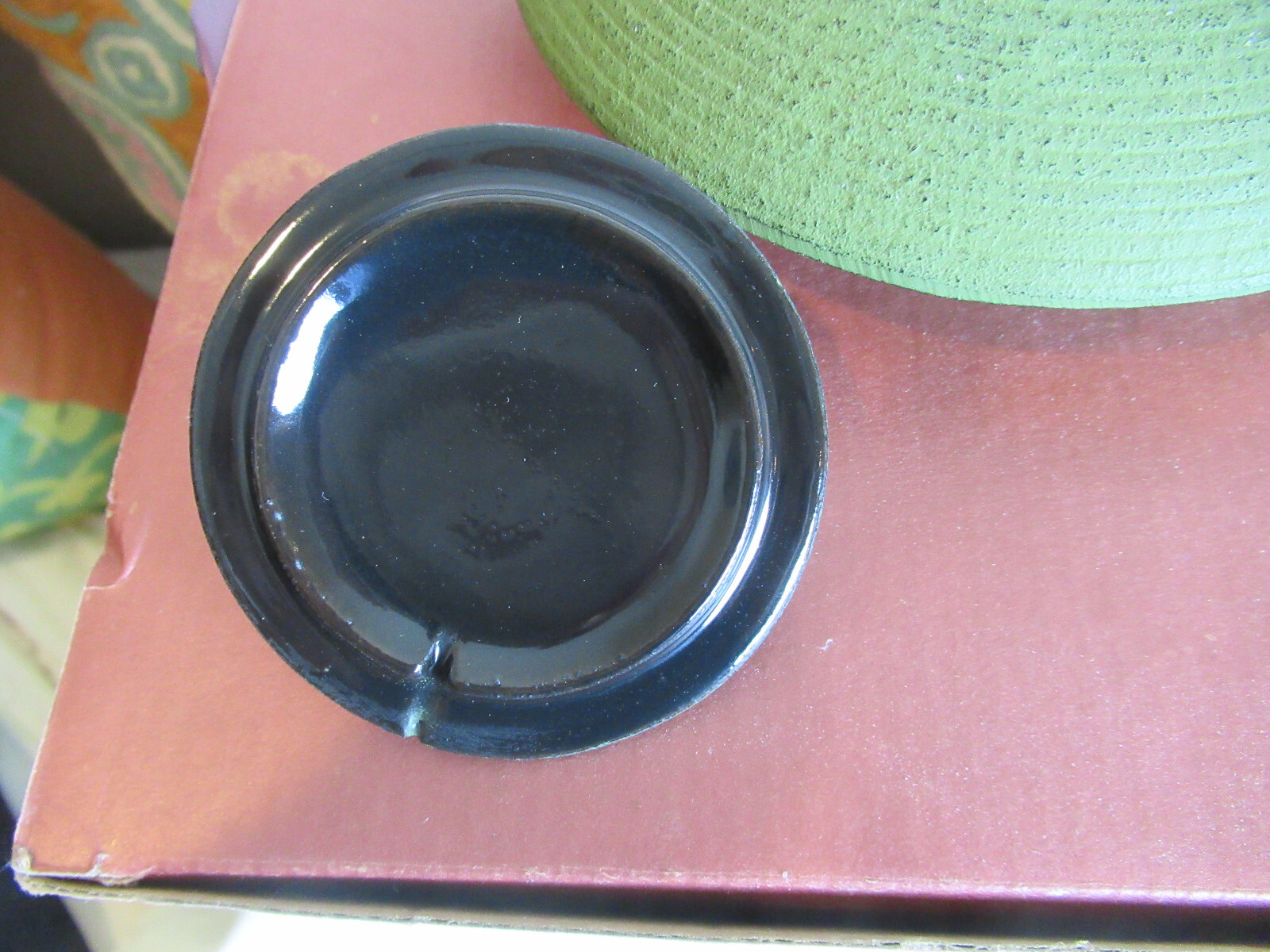 Green Teavana Japan Teapot Cast Iron 7 “ Wide With Strainer EUC