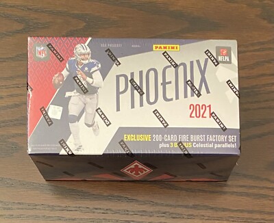 2021 Panini Phoenix Football FIRE BURST Factory Set (200 Cards + 3