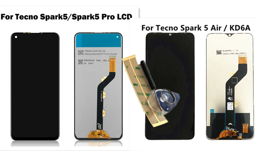 Per TECNO Spark 5 Pro KD7 Display LCD Touch Screen Assemblaggio