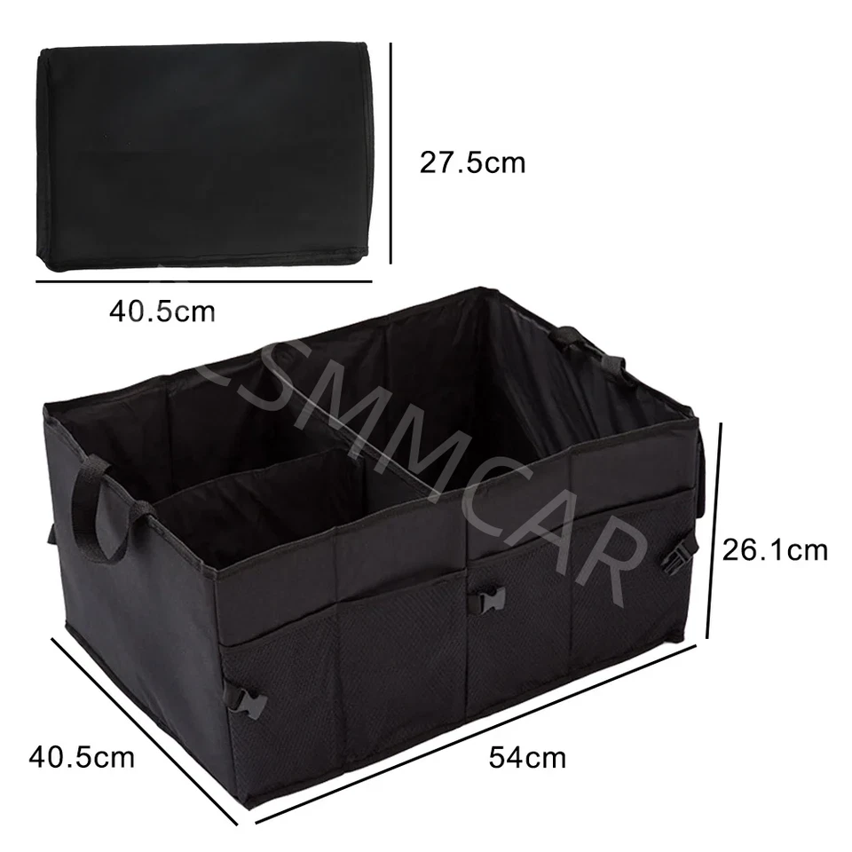 Caja de almacenamiento maletero de coche Oxford 3 compartimentos 2 bolsas organizador para camping hogar Foto 3 de 4