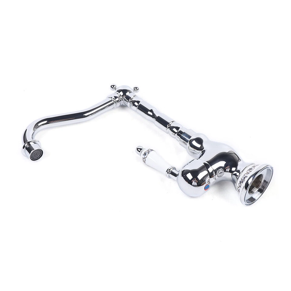 Antik Nostalgie Silber Wasserhahn Küche Retro Armatur Einhebelmischer Bad - Bild 4 von 4