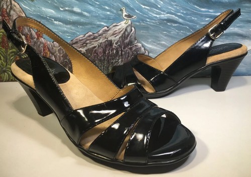 Softspots para mujer Talla 7 n Sandalias Tacones Charol Negro Charol | eBay