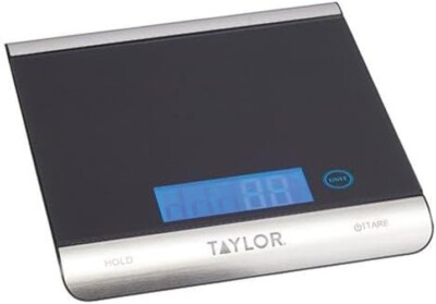 Taylor Pro Digitale Hochleistungs-Küchenwaage bis 15 kg -schwarz- 19,5 cm