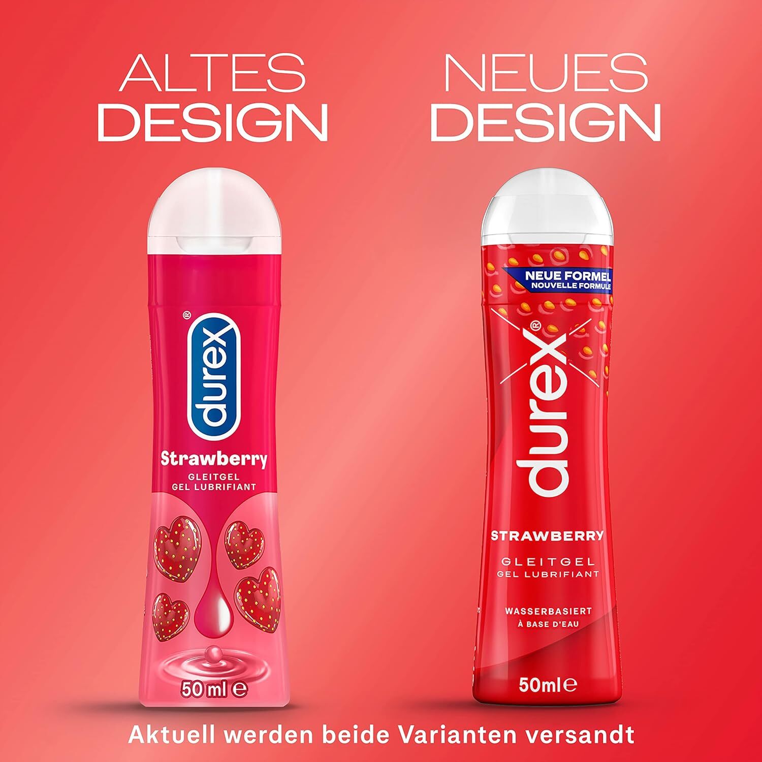 Durex Play Gleitgel Ausprobierpaket Sweet Strawberry Wärmend (2 x 50ml)