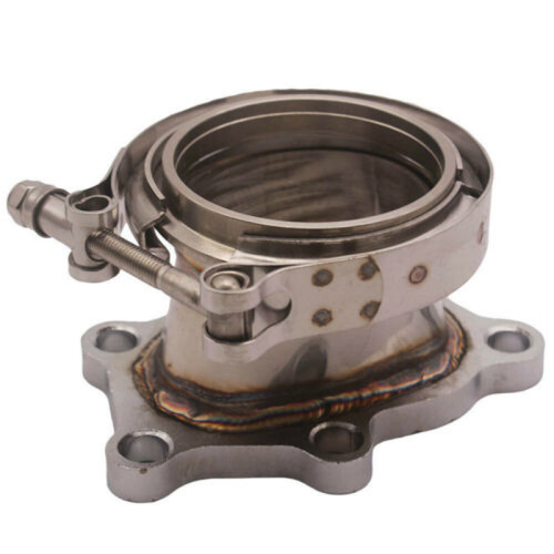 3" TIG Welded Stainless Steel Turbo Flange Clamp V-band Kit For Mazdaspeed 6 - Imagen 4 de 6