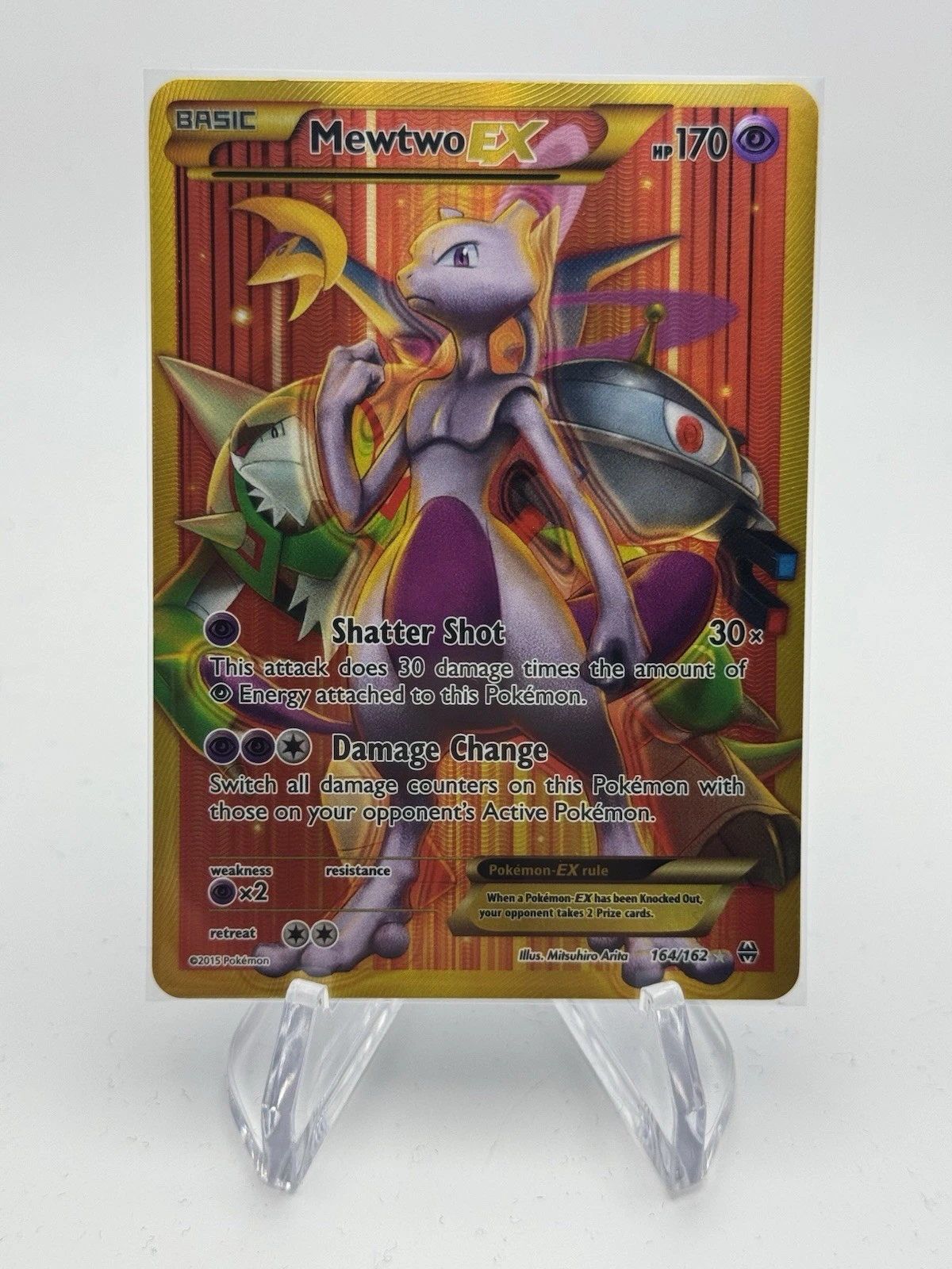Mewtwo EX (164 Secret Full Art) 164/162 Breakthrough Holo