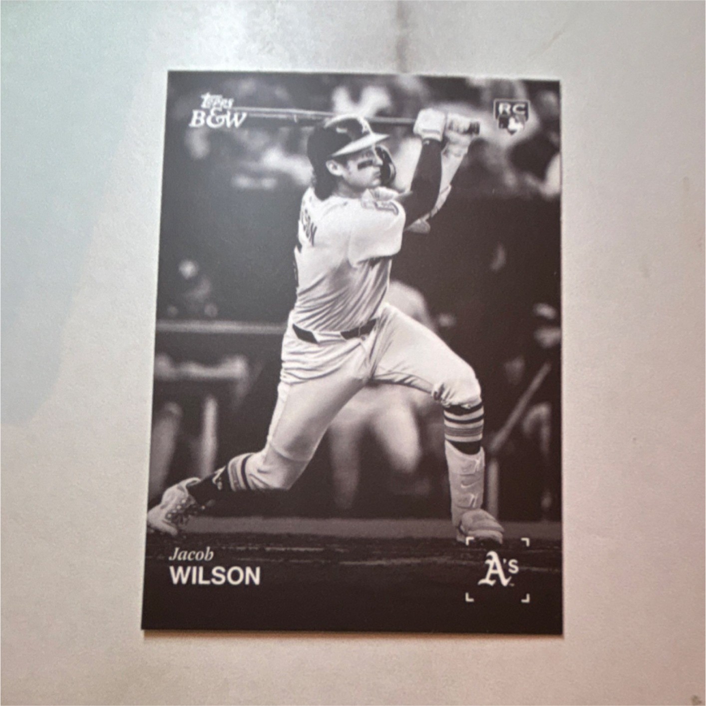 Topps Black & White Rookie Jacob Wilson #086 2025 Oakland Athletics Baseball