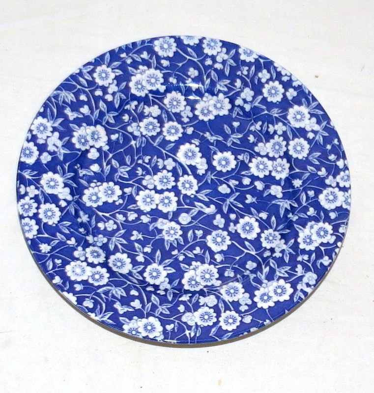 Calico Blue 8 inch Salad Plate - Excellent