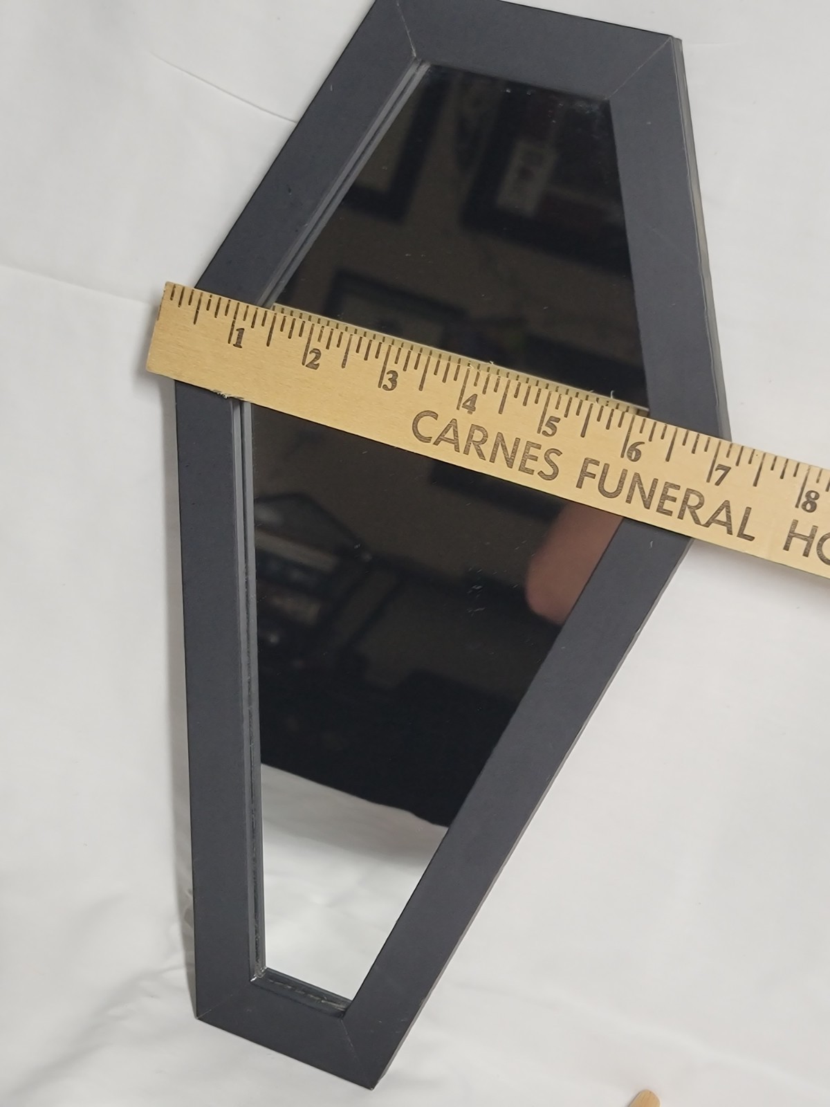 Gothic Decor Coffin Mirror - Wall Mounted, Tabletop, Home Mirror, All Rooms, BLK