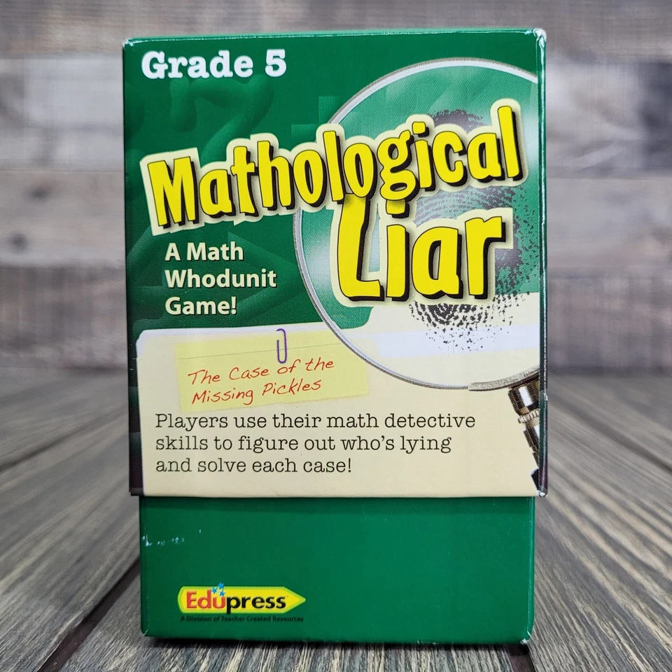 Mathological Liar: A Math Skills Whodunit Game Grade 5 HomeSchool EUC Edupress - Image 4 of 4