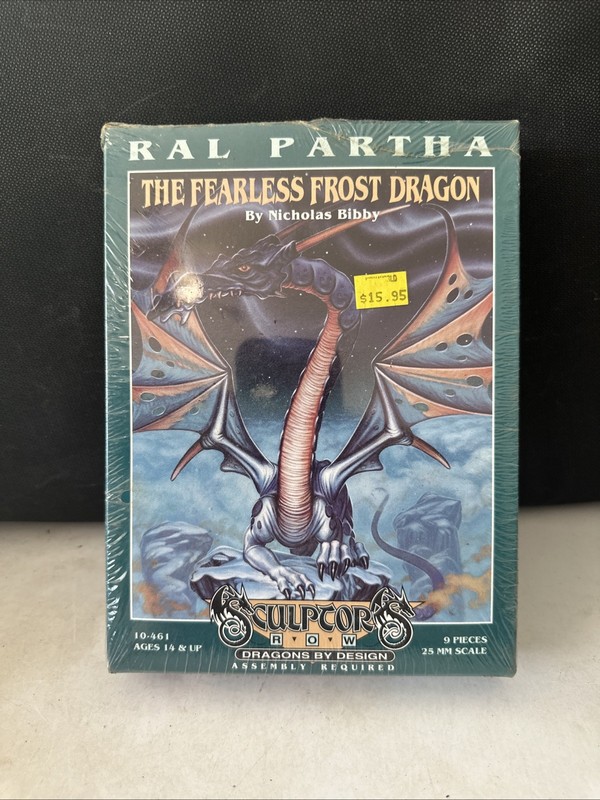 Ral Partha Fantasy Mini Fearless Frost Dragon 25mm Sealed New Old Stock