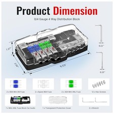 Multi-Function 4 Way Power Distribution Block