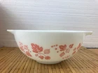 Vintage Pyrex Pink on White GOOSEBERRY MIXING BOWL  443 2.5 Qt Cinderella