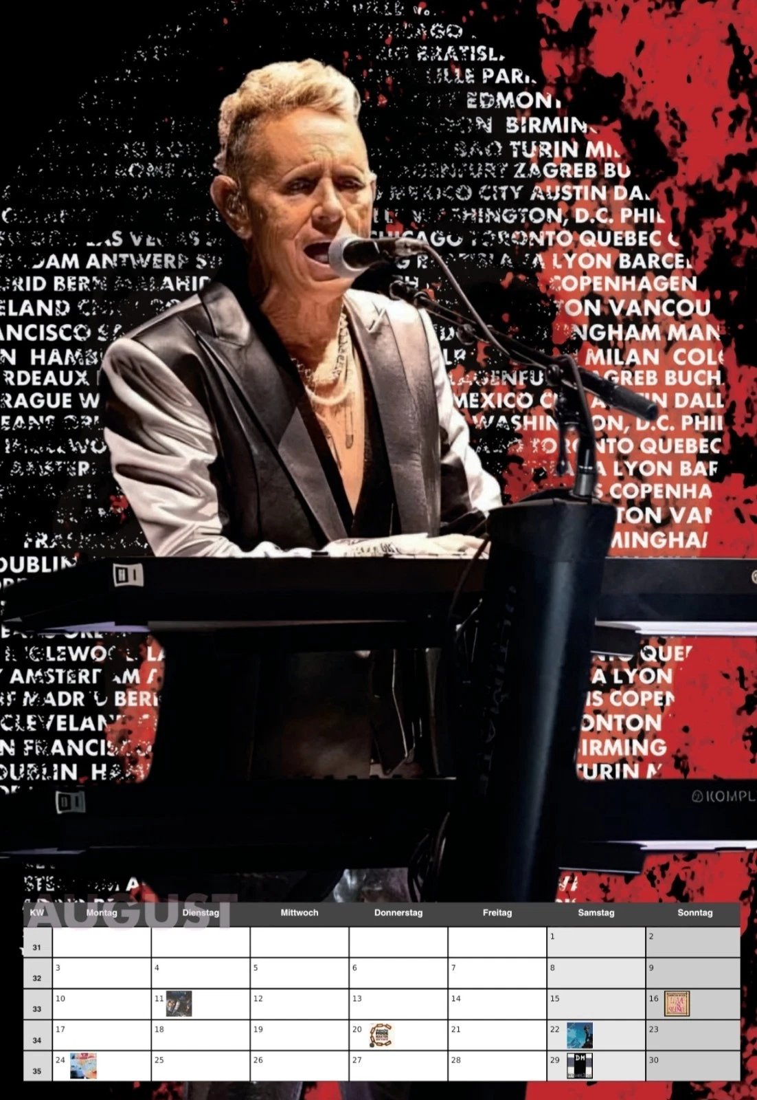 Depeche Mode A3 Wall Calendar 2026