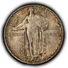 1929 25c Standing Liberty Silver Quarter - Original Toning - AU/UNC - SKU-Y6805