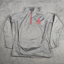 Alabama Crimson Tide Pullover Womens M Gray NCAA Champion Dri Fit 1/4 Zip Top