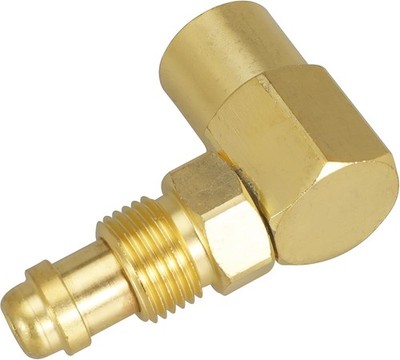 AW-407 CGA 032 Nut/NIP - 032 Body 90' Argon Welder Connector for TIG MIG Welder