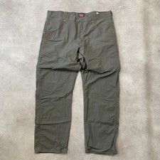 Wrangler Carpenter Trousers Mens 38" Western Straight Leg Pants, Green