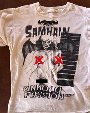 90s Samhain "Unholy Passion" basic black Reprint classic style T shirt Reprint