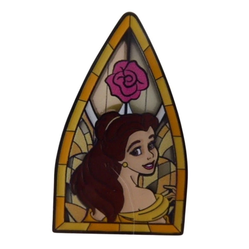 Disney Trading Pin 184293 LFLY Belle Princess Stained Glass Windows Mystery Set