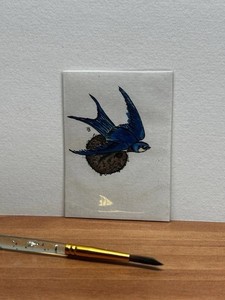 ACEO Original Watercolor Painting “They can migrate!” Harrison G. Davis