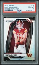 2024 PANINI PRIZM RC VAR #26 LUKE MCCAFFREY PSA 10