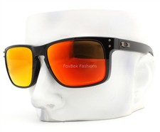 Oakley Holbrook Sunglasses OO9102-F155 Glossy Black Ruby Prizm Polarized w/Pouch