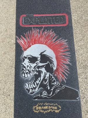 Mob Skateboard Grip Tape The Exploited Screaming Skull Mohawk Punk Rock Skeleton