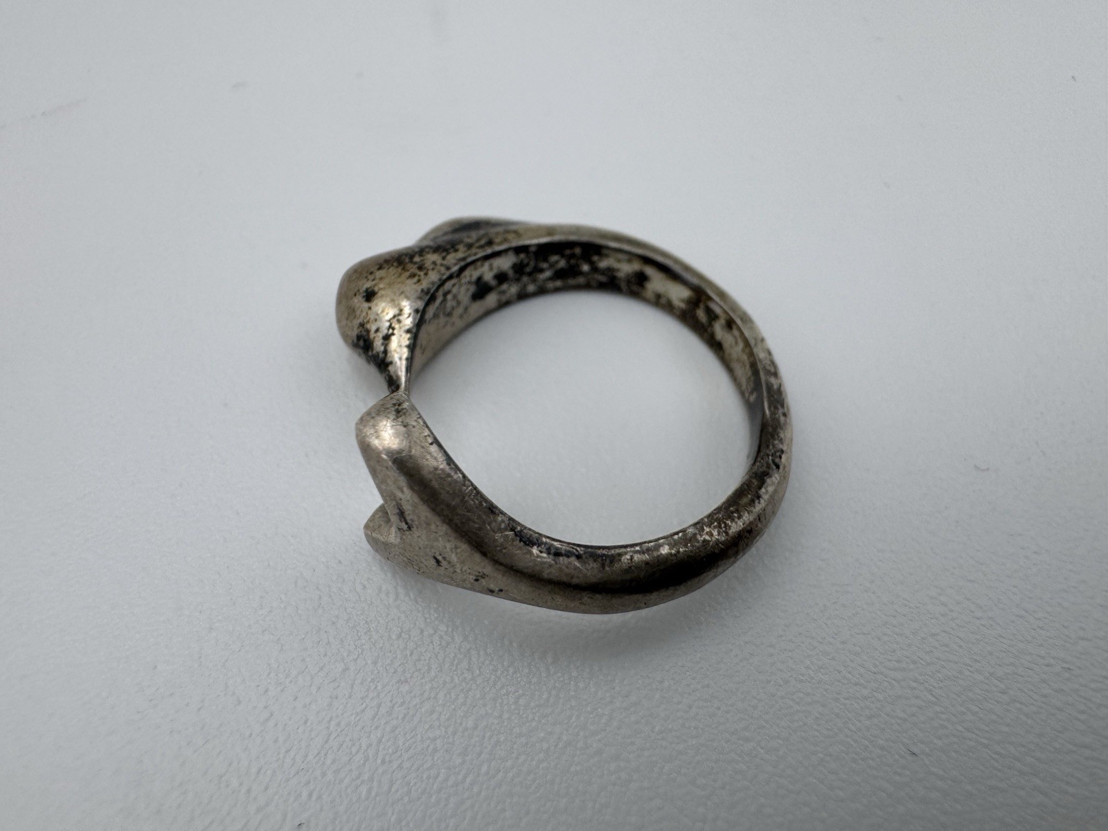 Unique Dolphin Ring Sterling Silver 925 Stamp Sz … - image 2