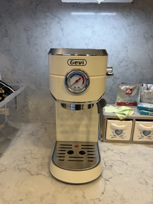 #ad Gevi Espresso High Pressure Machine with Milk Frother Off White $45.00