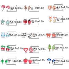 Hypoallergenic Earrings for Girls - 30 Pairs Cute Studs Set