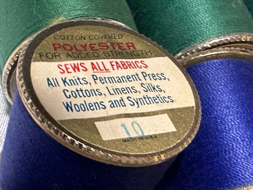 LOT of 6 J & P’s Coats BLUE/GREEN #10 & #62-A & #63-A Thread 300 Yd VARIOUS - Image 3 of 4