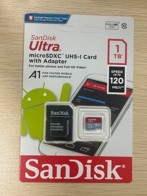SanDisk Ultra 1TB Micro SD SDXC A1 Class 10 4K HD Memory Card..