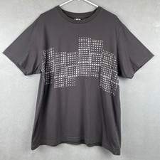 T-shirt grafica Uniqlo UT George Sowden uomo XL grigio anni 80 griglia geometrica 418110
