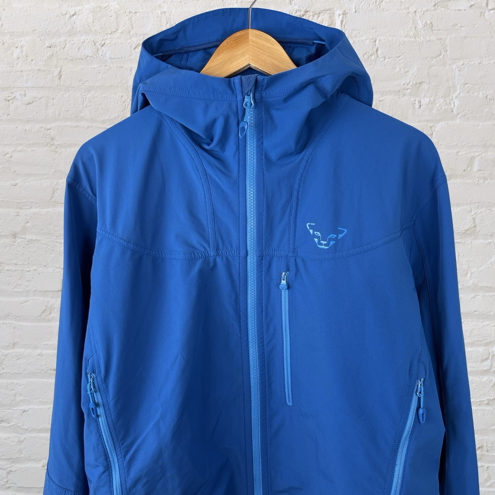 Dynafit Softshell Jacket Blue Full Zip Hooded Hik… - image 1