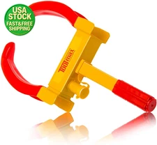 Heavy Duty Trailer Wheel Clamp Lock Adjustable AntiTheft Tire Boot w Keys