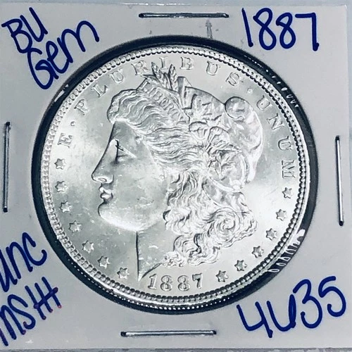 1887 BU UNCIRCULATED MORGAN SILVER DOLLAR AUTHENTIC U.S. MINT FREE SHIPPING 4635