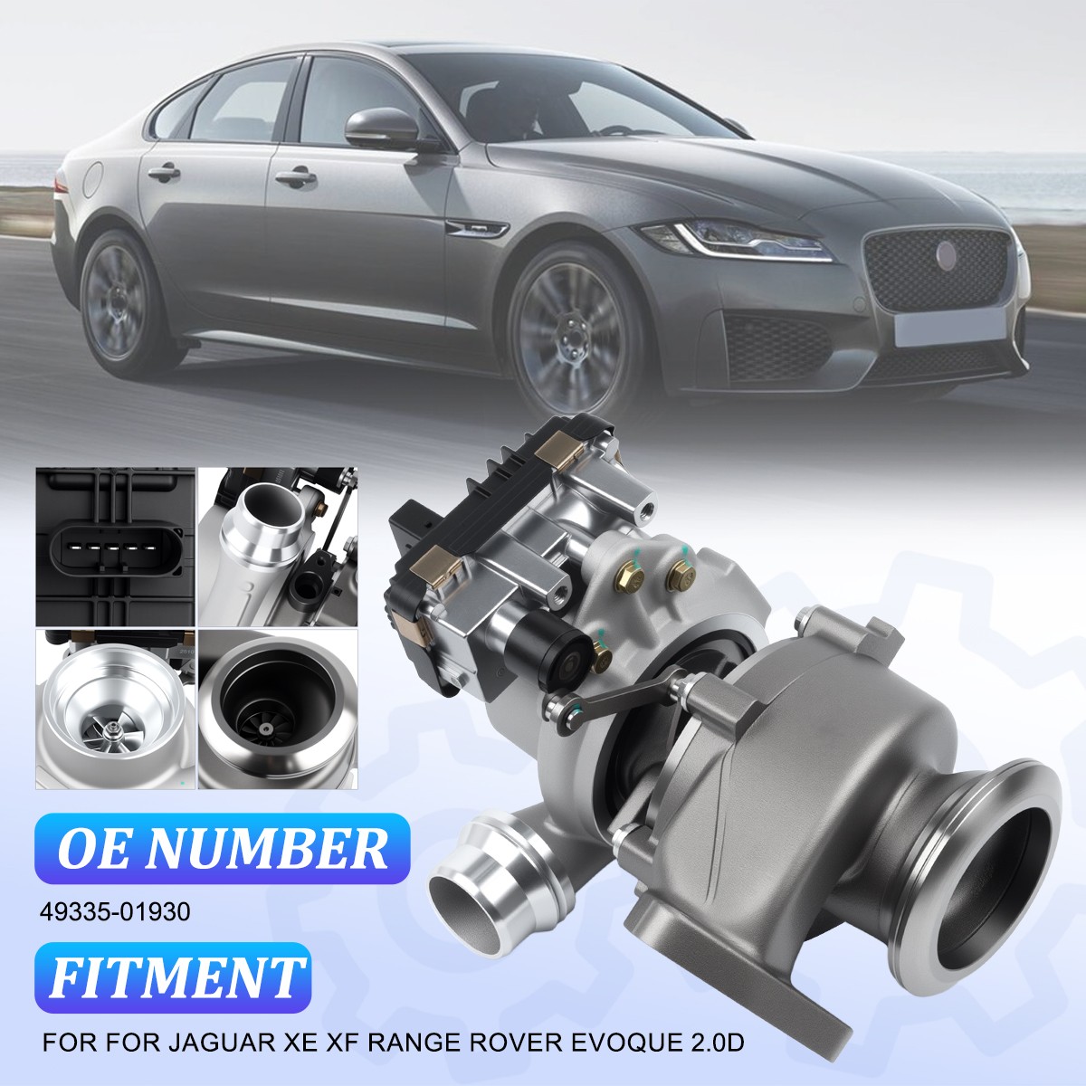 TF035HL Turbocharger for Jaguar XF XE F-Pace E-Pace Land Rover 2.0L 49335-01960 thumbnail 7