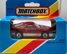 Matchbox MB 28  Chrysler Dodge Daytona Turbo Z - Maroon (England)