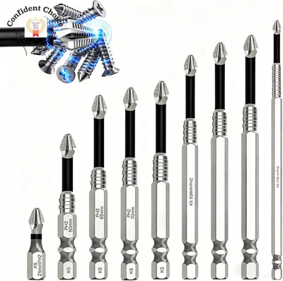 #ad High Magnetic Screwdriver Drill Bit Set Anti Slip Magnetic Electric Screwdriver $15.79
