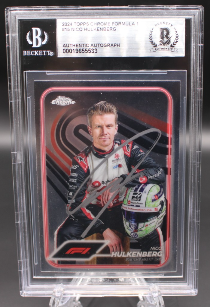 NICO HULKENBERG SIGNED 2024 TOPPS CHROME FORMULA 1 #15 CARD F1